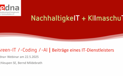 Download edna+ Webinar „Green-IT / -Coding / -AI“